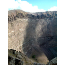 Interior del cráter del monte Vesubio.